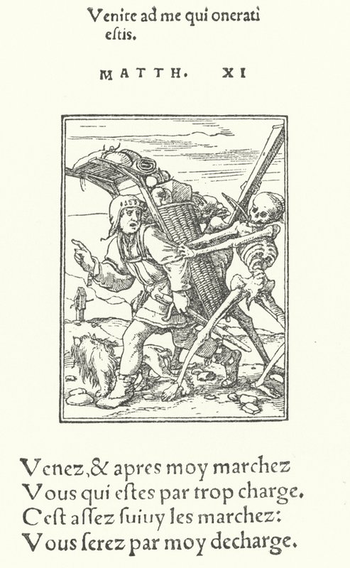 The Pedlar (gravering) af Hans (after) Holbein the Younger