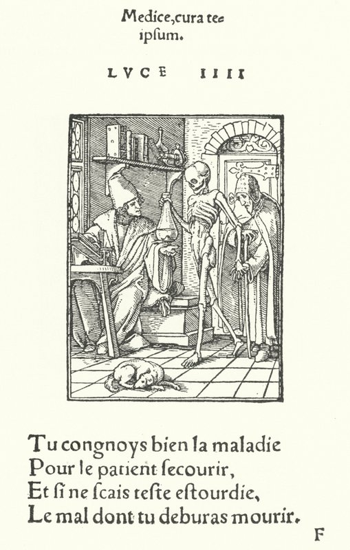 Lægen (gravering) af Hans (after) Holbein the Younger