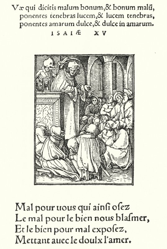 Prædikeren (gravering) af Hans (after) Holbein the Younger