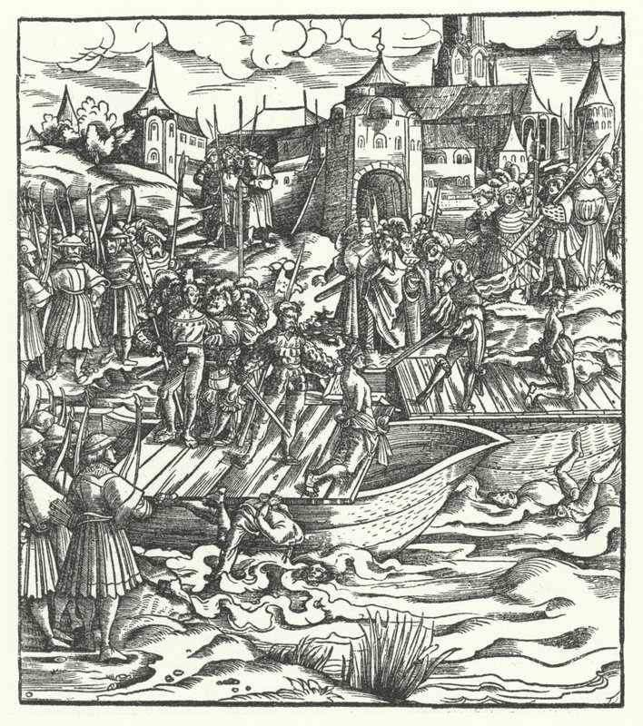 Henrettelse af lederne af et oprør mod ærkehertug Maximilians styre i Gent, 1484 af Hans Burgkmair