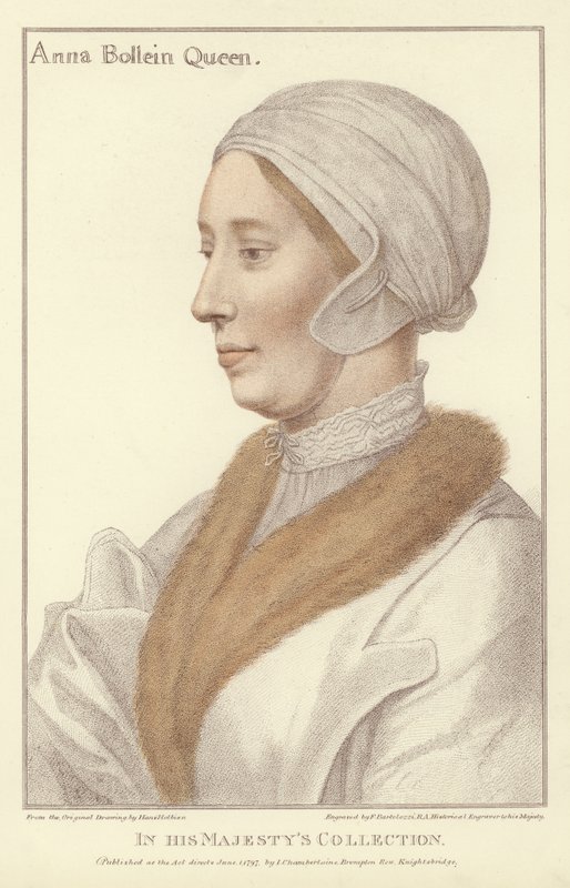Anne Boleyn, dronning af England (akvatint) af Hans Holbein der Jüngere