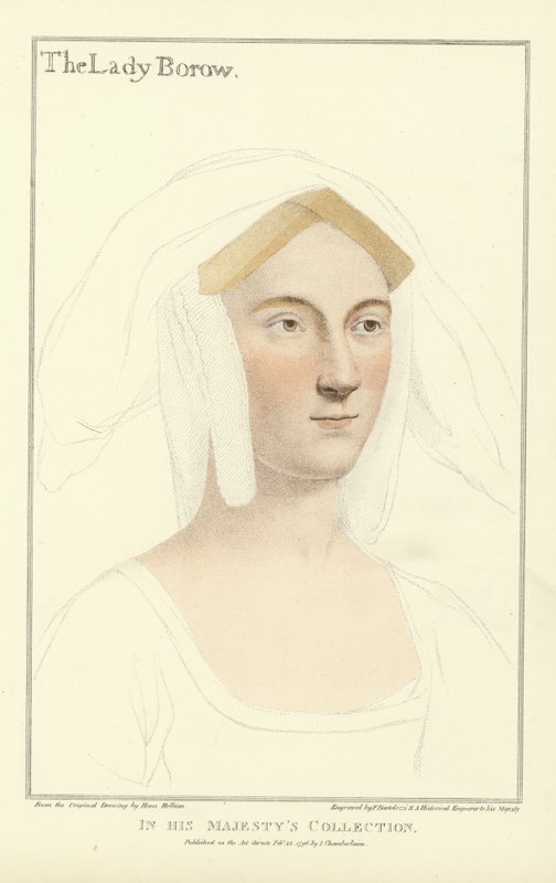 Catherine, The Lady Borough (akvatint) af Hans Holbein der Jüngere