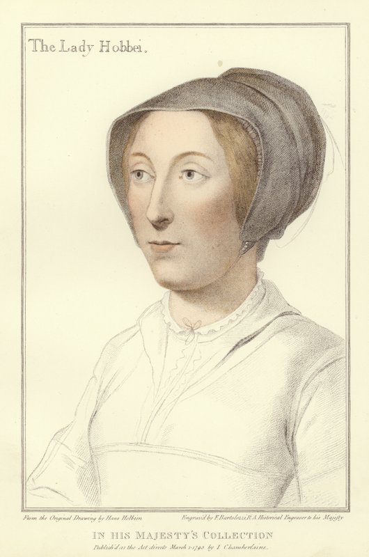 Elizabeth, The Lady Hobby (akvatint) af Hans Holbein der Jüngere