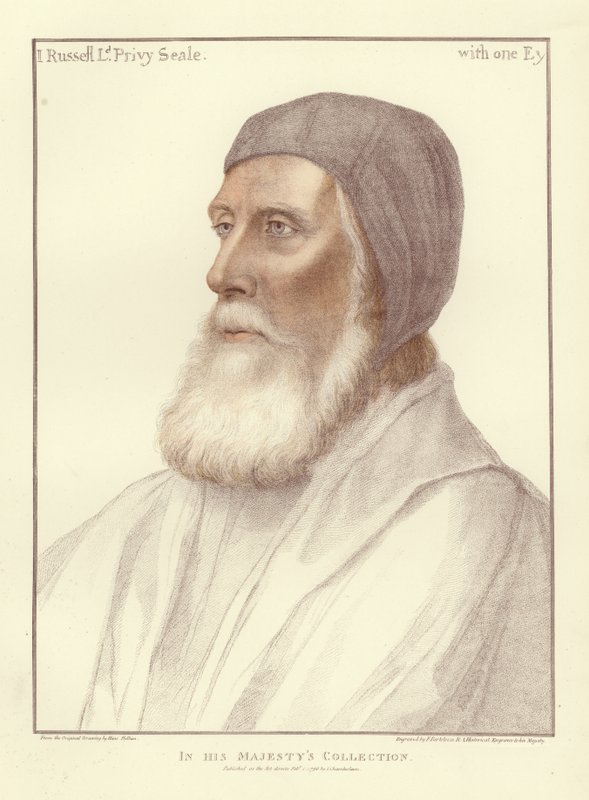 John Russell, jarl af Bedford (akvatint) af Hans Holbein der Jüngere