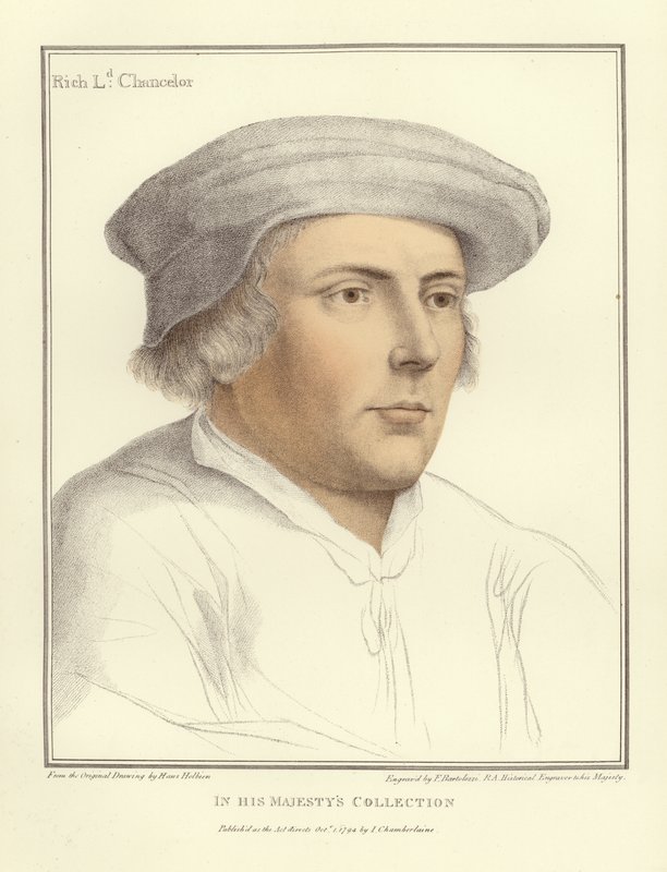 Lord Rich, Lord Chancellor (akvatint) af Hans Holbein der Jüngere