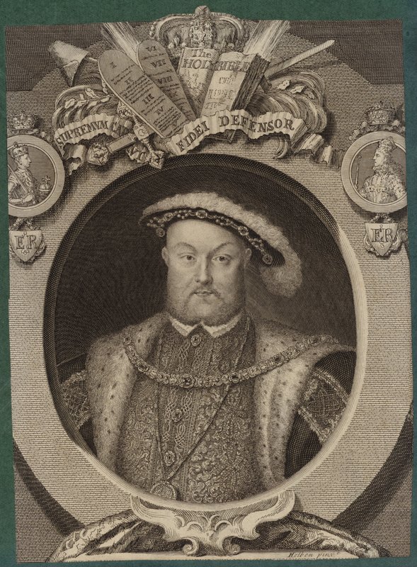 Portræt af kong Henrik VIII af England af Hans Holbein der Jüngere