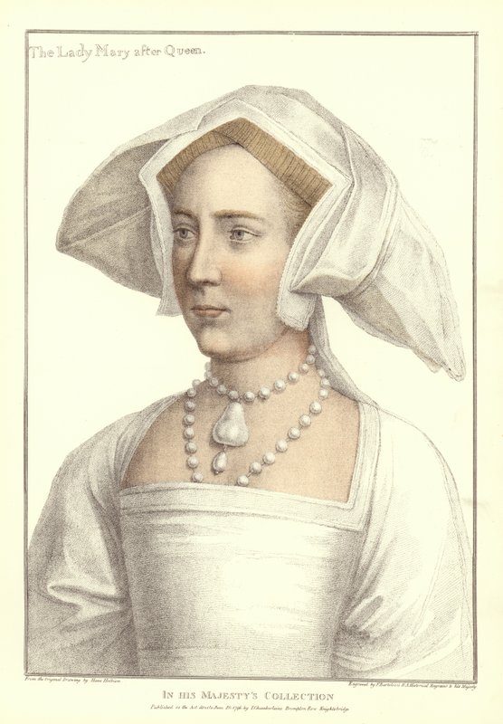 Dronning Mary I af England og Irland (akvatinte) af Hans Holbein der Jüngere