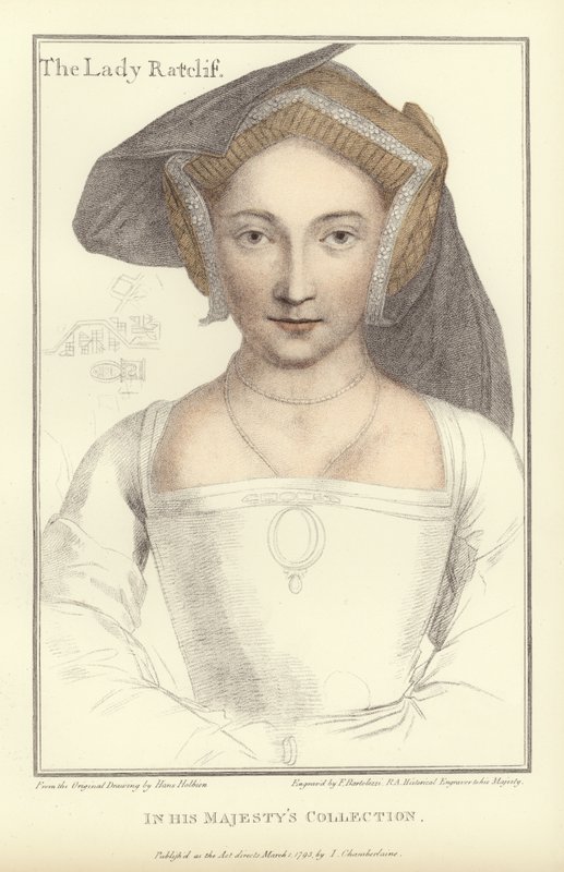 Lady Ratcliffe (akvatint) af Hans Holbein der Jüngere