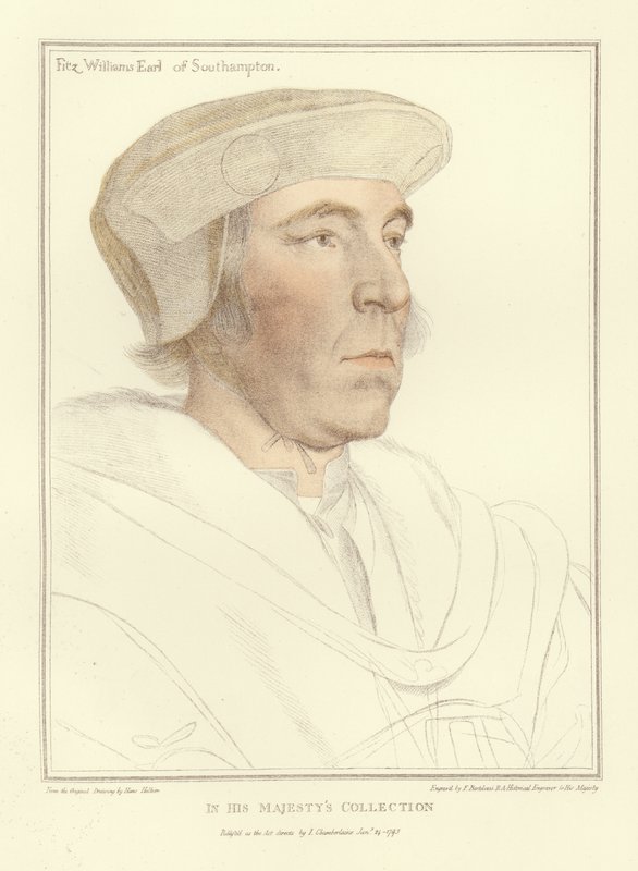 William FitzWilliam, jarl af Southampton (akvatint) af Hans Holbein der Jüngere