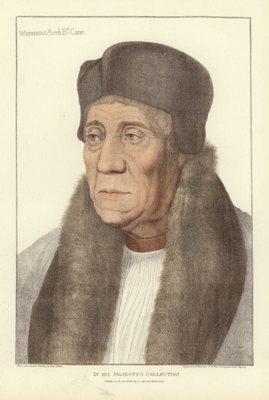 William Warham, ærkebiskop af Canterbury (akvatint) af Hans Holbein der Jüngere