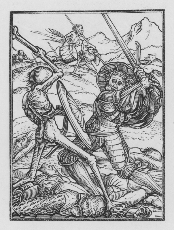 Holbeins Dødedans: Soldaten af Hans Holbein der Jüngere