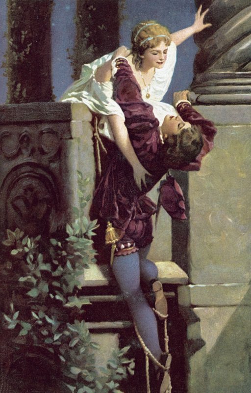 Balkonscene, Romeo og Julie af Hans Makart