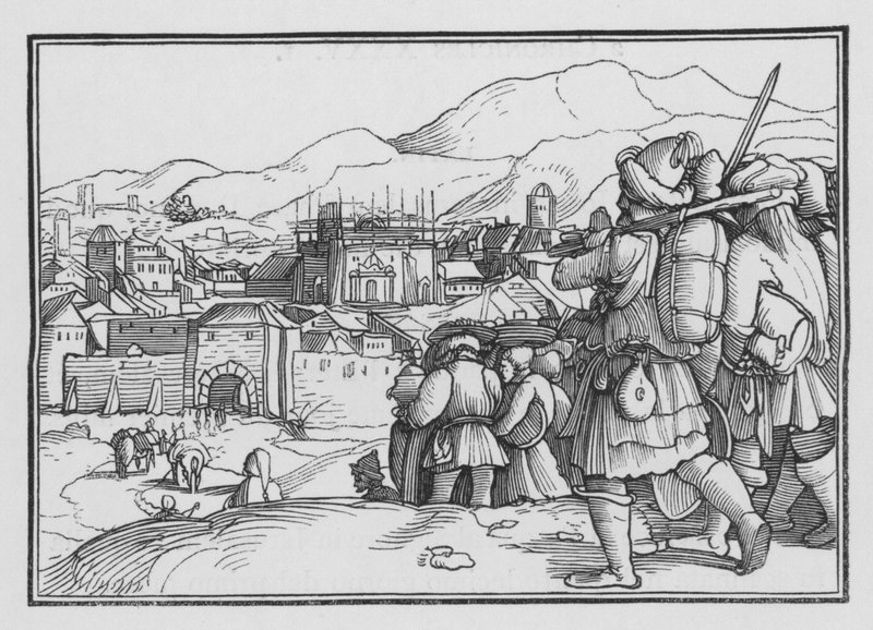Kyros genopretter templets kar, Ezra I, 6 af Hans after Holbein the Younger
