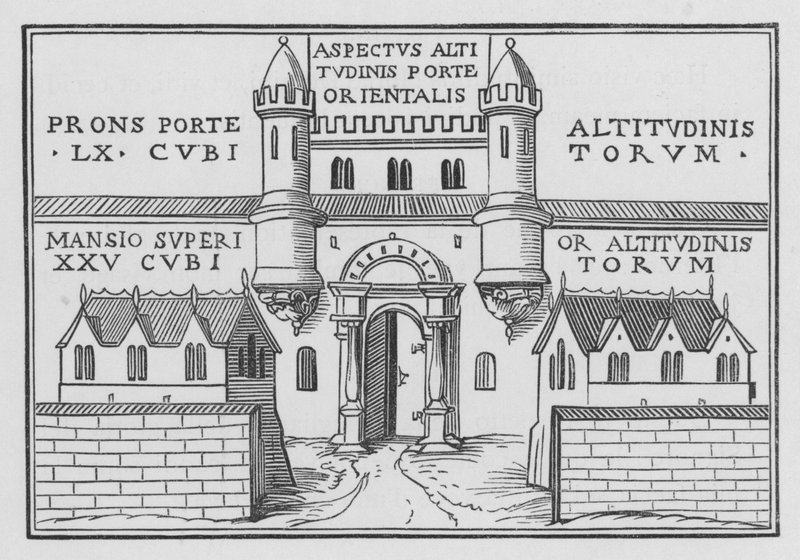Ezekiels Vision of the Model of a City, Ezekiel XL, 2 af Hans after Holbein the Younger