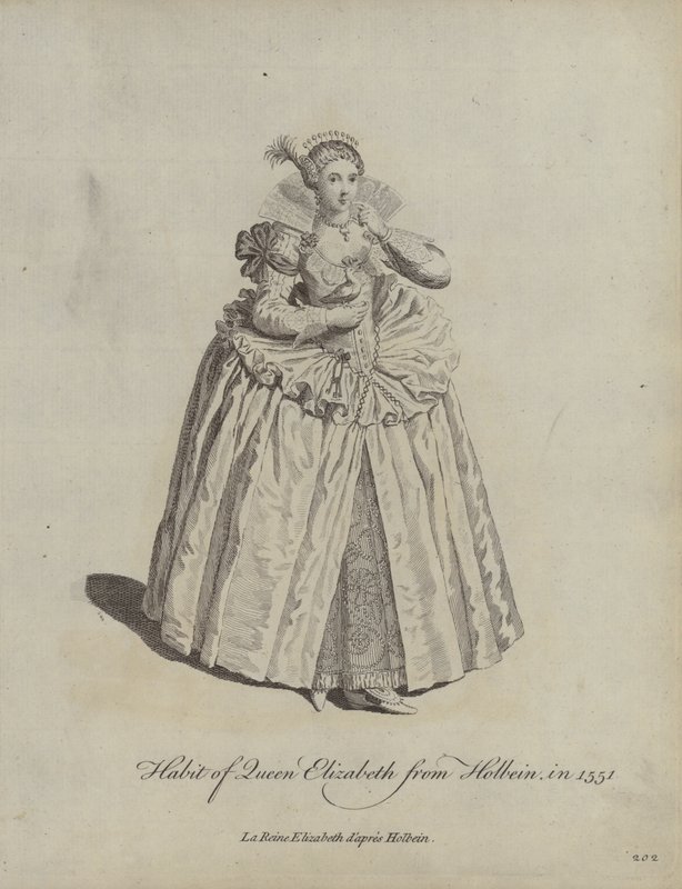 Dronning Elizabeths vane fra Holbein i 1551 af Hans after Holbein the Younger