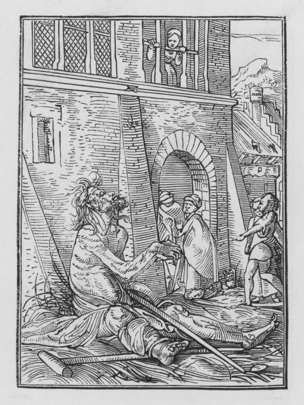 Holbeins Dødedans: Tiggeren af Hans after Holbein the Younger