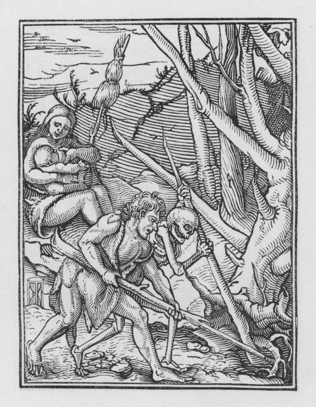 Holbeins Dødedans: Syndefaldets konsekvenser af Hans after Holbein the Younger