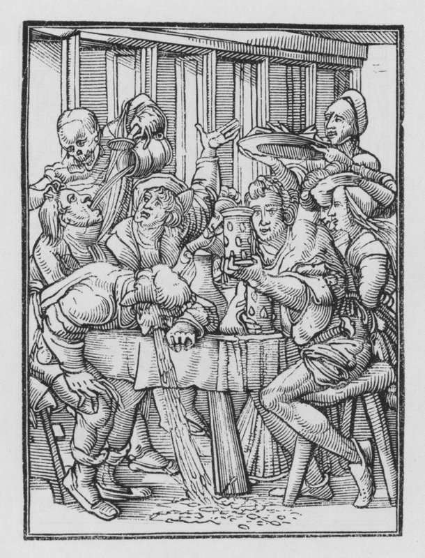 Holbeins Dødedans: Drunkards af Hans after Holbein the Younger