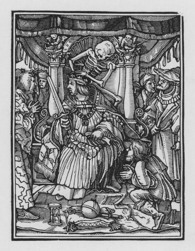 Holbeins Dødedans: Kejseren af Hans after Holbein the Younger