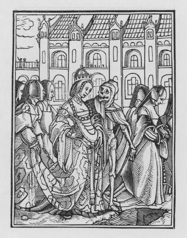 Holbeins Dødedans: Kejserinden af Hans after Holbein the Younger