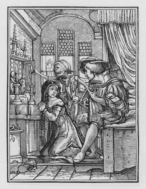 Holbeins Dødedans: Nonnen af Hans after Holbein the Younger