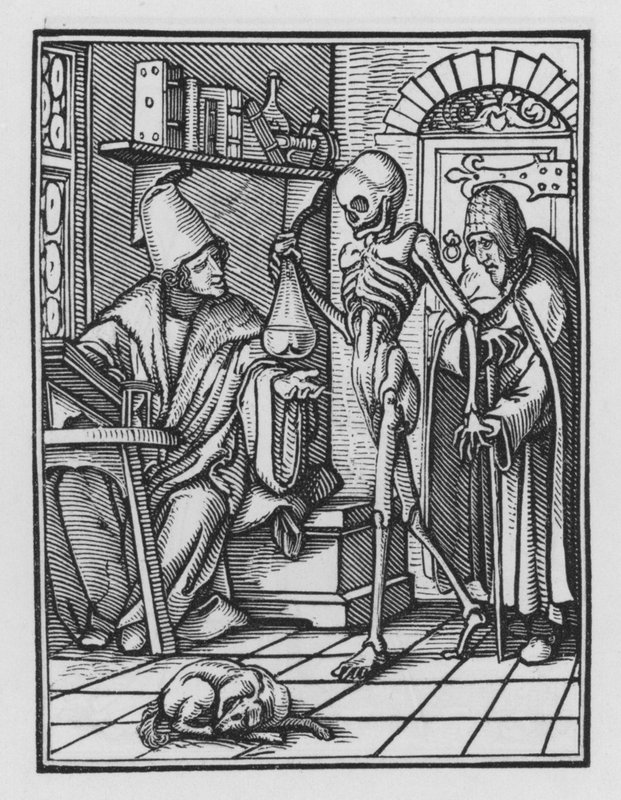 Holbeins Dødedans: Lægen af Hans after Holbein the Younger
