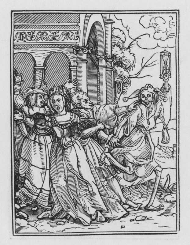 Holbeins Dødedans: Dronningen af Hans after Holbein the Younger