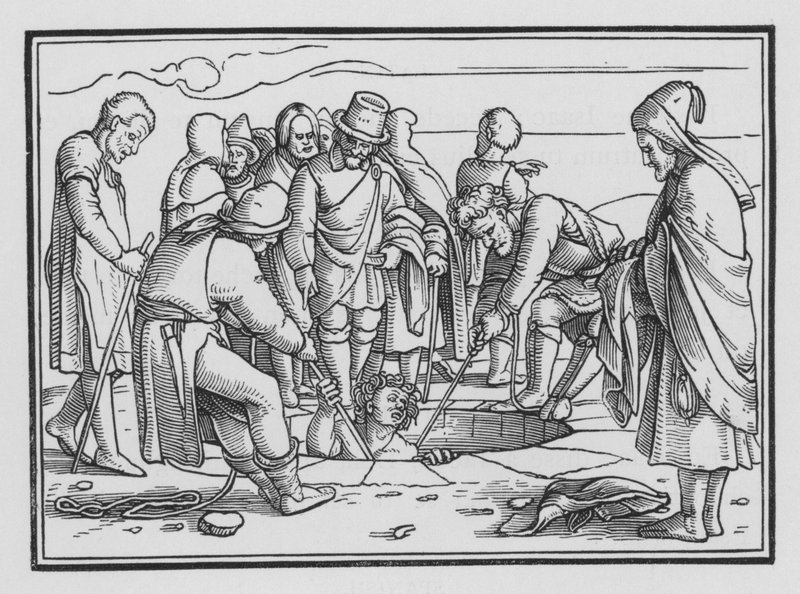 Joseph Cast into a Pit, Genesis XXXVII, 28 af Hans after Holbein the Younger