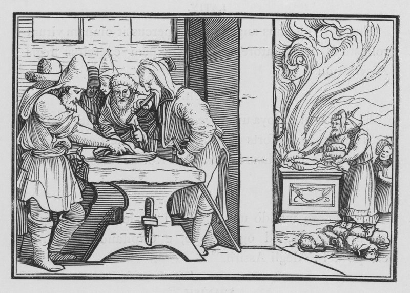 Josias sørger for at holde en højtidelig påske, 2 Krønikebog XXXV, 1 af Hans after Holbein the Younger
