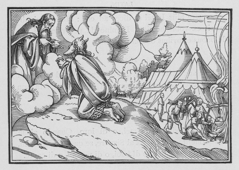 Moses indvier Aron og hans sønner, 3. Mosebog VIII, 1-3 af Hans after Holbein the Younger