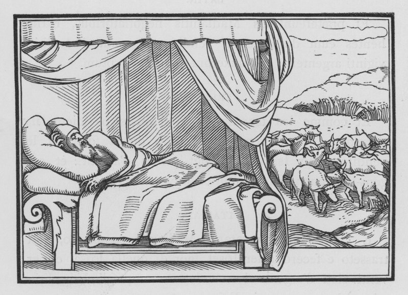 Faraos to drømme, Genesis, XLI, 8 af Hans after Holbein the Younger
