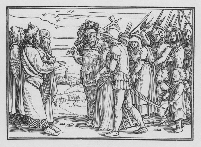Midjanitterne fordærvede og Bileam dræbt, Nummer XXXI, 9 af Hans after Holbein the Younger