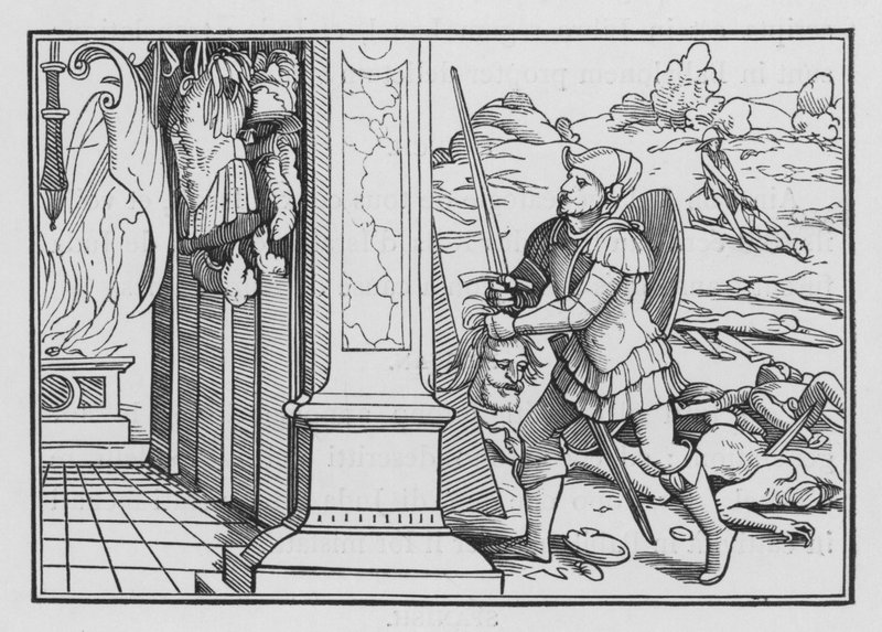 Sauls omstyrtelse og død, 1 Krønikebog X, 10 af Hans after Holbein the Younger