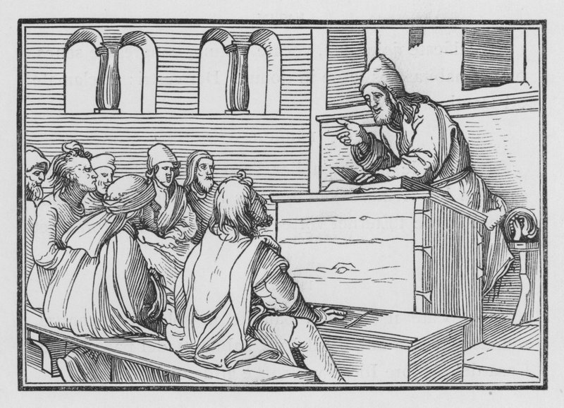 Profetien om Amos, Amos I, 1 af Hans after Holbein the Younger