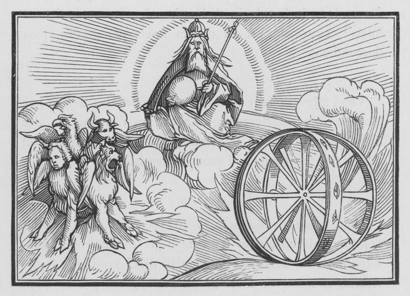 Ezekiels syn, Ezekiel I, 28 af Hans after Holbein the Younger