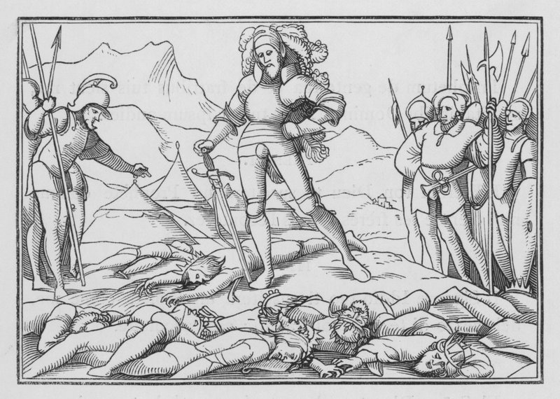 Enogtredive Konger Smitten af Joshua, Joshua XII, 7 af Hans after Holbein the Younger