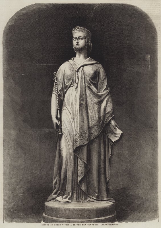 Statue af dronning Victoria i det nye rådhus, Leeds af Harden Sidney Melville