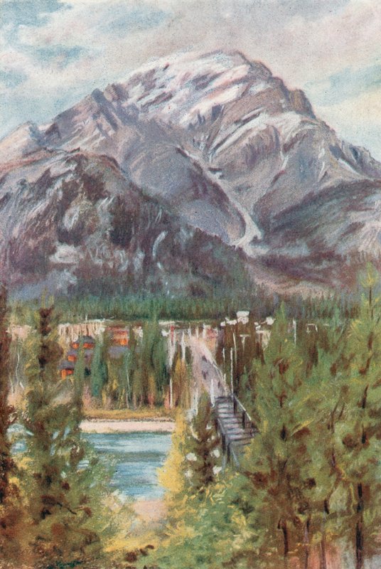 Cascade Mountain, Banff af Harold Copping