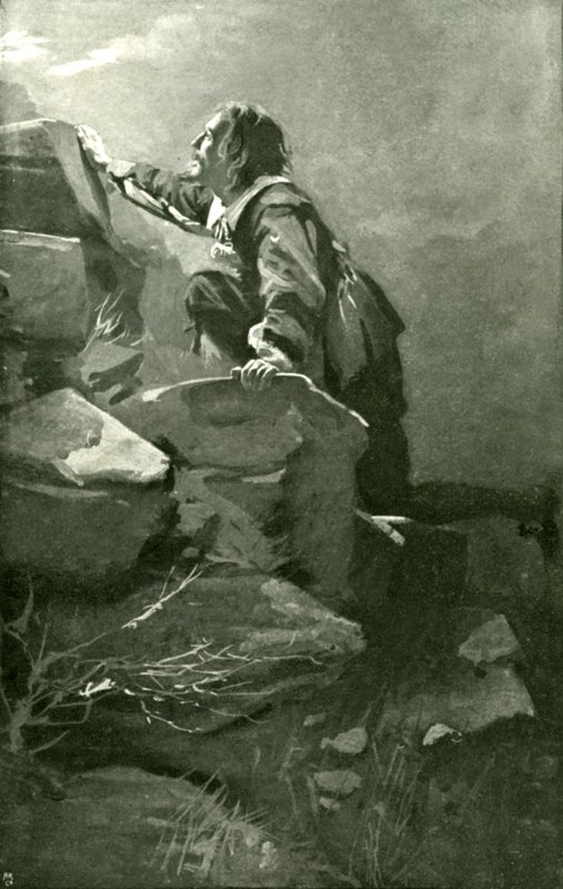 Christian klatring af bakken sværhedsgrad (litho) af Harold Copping