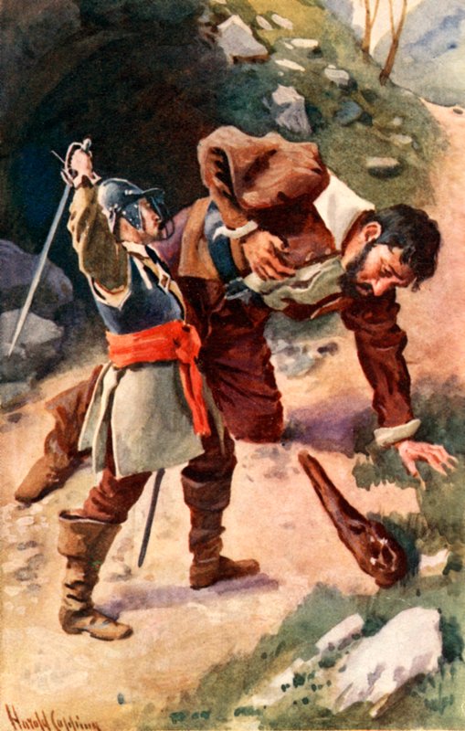 Giant Mauls død af Harold Copping