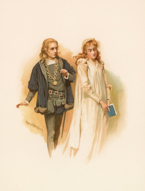 Hamlet og Ophelia af Harold Copping