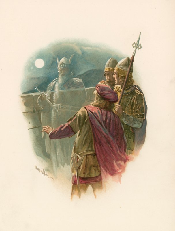 Hamlet og hans fars spøgelse af Harold Copping