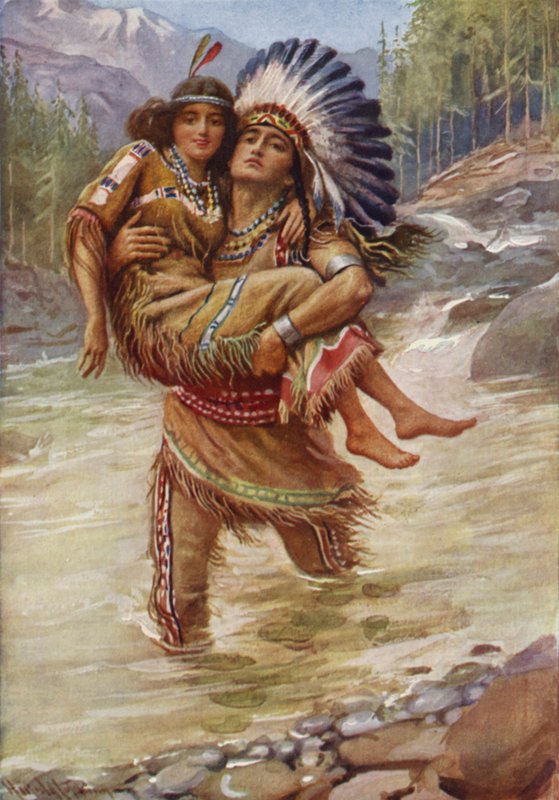 Hiawatha og Minnehaha af Harold Copping