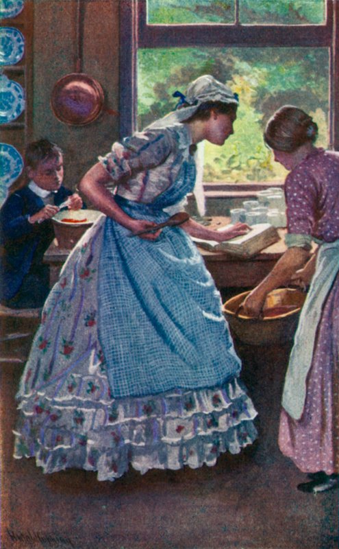 Illustration for Good Wives af Louisa M Alcott af Harold Copping