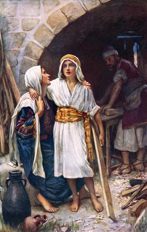 Jesus Kristus med Maria af Harold Copping