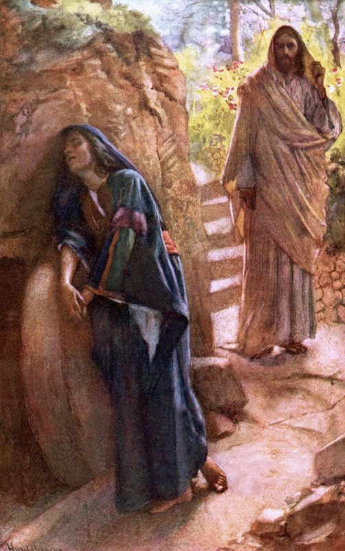 Maria Magdalene ved graven af Harold Copping