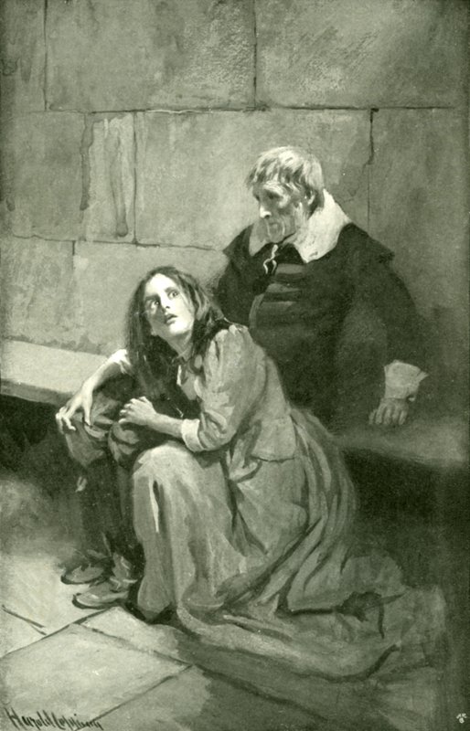 Hr. Despondency og hans datter meget bange af Harold Copping