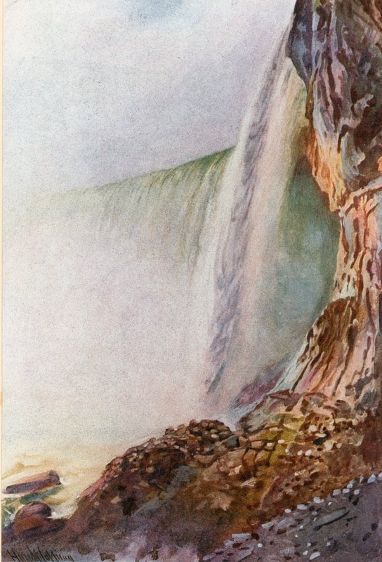 Niagara, en udsigt over vandfaldene nedefra af Harold Copping