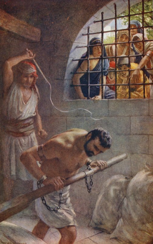Det Gamle Testamente: Samson (farvelitografi) af Harold Copping