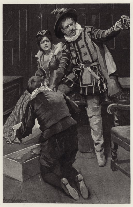 Petruchio begyndte at storme på ny og sagde, at kasketten var støbt i en porringer af Harold Copping